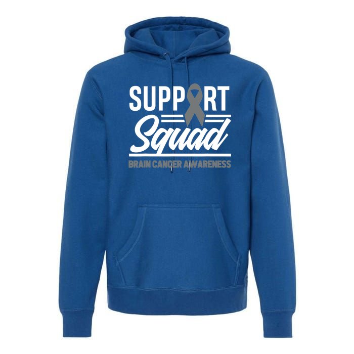 Support Squad Brain Cancer Awareness Gift Premium Hoodie