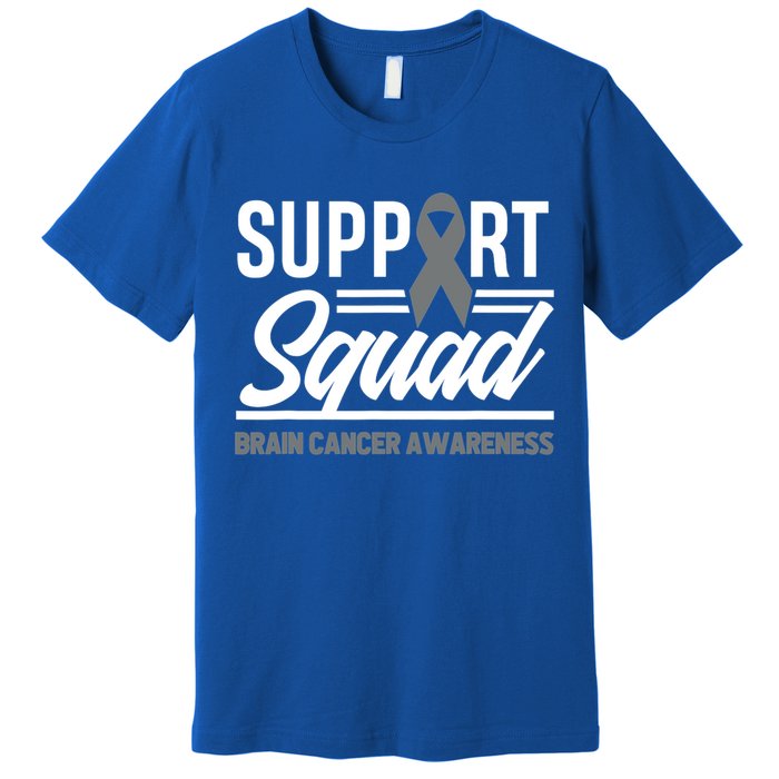 Support Squad Brain Cancer Awareness Gift Premium T-Shirt