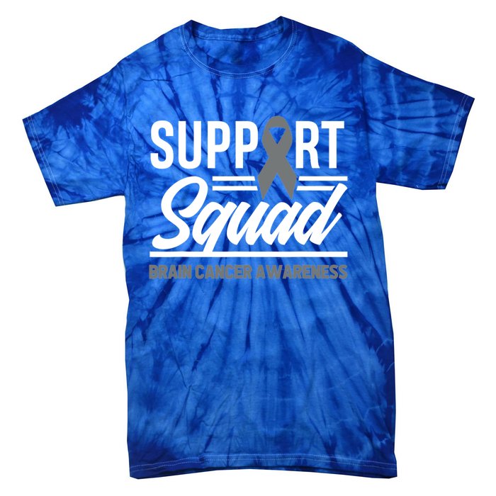 Support Squad Brain Cancer Awareness Gift Tie-Dye T-Shirt