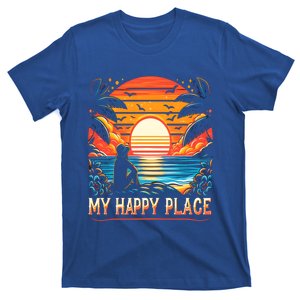 Summer Sand Beach Sea Ocean Is My Happy Place Gift T-Shirt