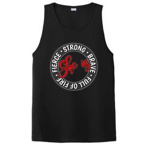 Shes Strong Brave Full Of Fire Fierce Empowert Cute Gift PosiCharge Competitor Tank