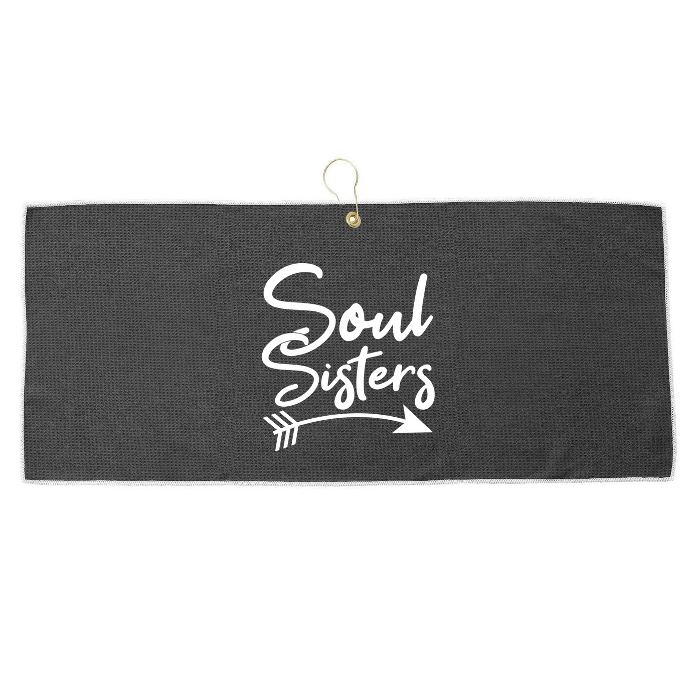 Soul Sisters Best Friends Matching Mothers Day Mom Bff Gift Large Microfiber Waffle Golf Towel