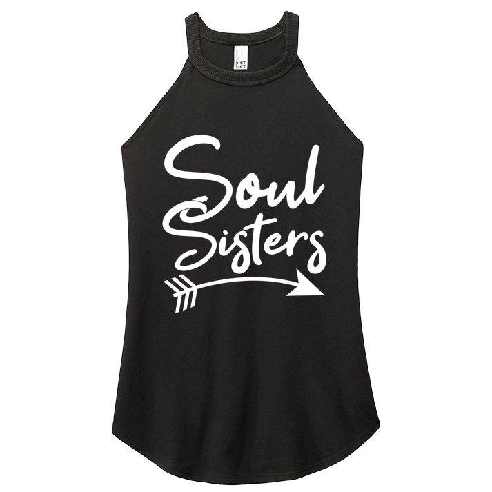 Soul Sisters Best Friends Matching Mothers Day Mom Bff Gift Women's Perfect Tri Rocker Tank