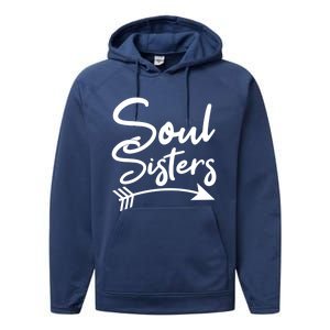 Soul Sisters Best Friends Matching Mothers Day Mom Bff Gift Performance Fleece Hoodie