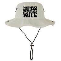 Somebody's Spoiled Blue Collar Wife Funny Wavy Retro Legacy Cool Fit Booney Bucket Hat