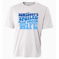 Somebodys Spoiled Blue Collar Wife Groovy MotherS Day Cooling Performance Crew T-Shirt