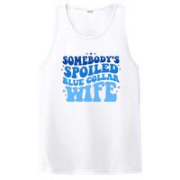 Somebodys Spoiled Blue Collar Wife Groovy MotherS Day PosiCharge Competitor Tank