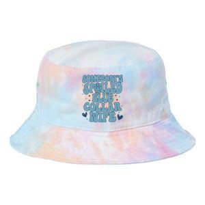 Somebodys Spoiled Blue Collar Wife Tie Dye Newport Bucket Hat