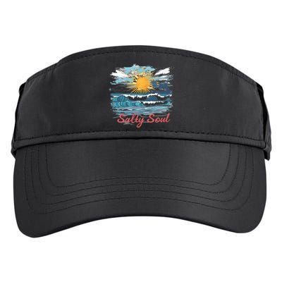 Salty Soul Beach And Sun Summer Vacay Adult Drive Performance Visor