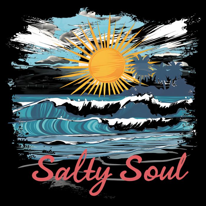 Salty Soul Beach And Sun Summer Vacay Drawstring Bag
