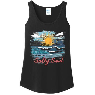 Salty Soul Beach And Sun Summer Vacay Ladies Essential Tank