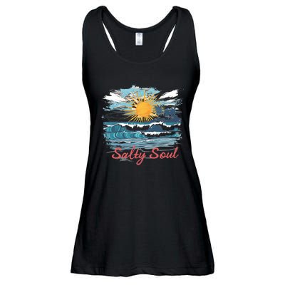 Salty Soul Beach And Sun Summer Vacay Ladies Essential Flowy Tank