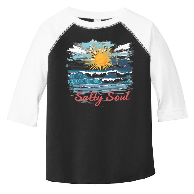 Salty Soul Beach And Sun Summer Vacay Toddler Fine Jersey T-Shirt