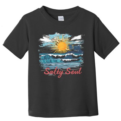 Salty Soul Beach And Sun Summer Vacay Toddler T-Shirt