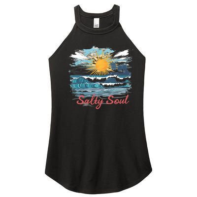 Salty Soul Beach And Sun Summer Vacay Women’s Perfect Tri Rocker Tank