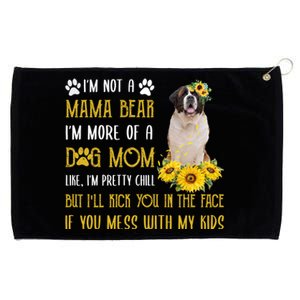 Sunflower St Bernard Mom Mothers Day Dog Mom Gift Grommeted Golf Towel