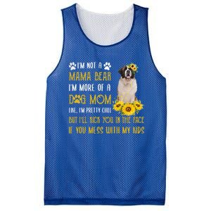 Sunflower St Bernard Mom Mothers Day Dog Mom Gift Mesh Reversible Basketball Jersey Tank