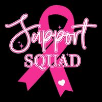 Support Squad Breast Cancer Support Squad Drawstring Bag