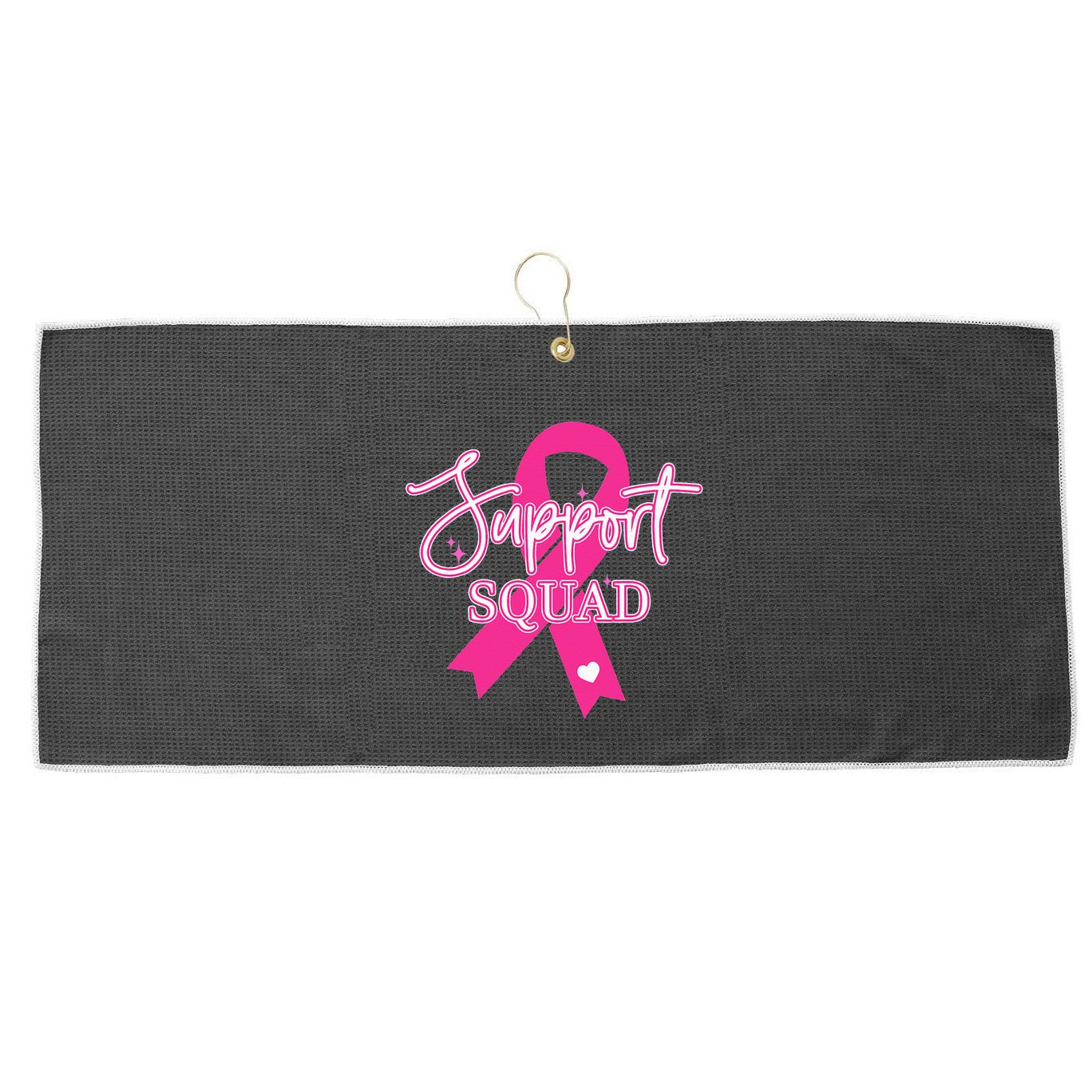 Support Squad Breast Cancer Support Squad Large Microfiber Waffle Golf Towel