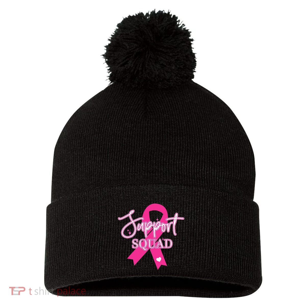 Support Squad Breast Cancer Support Squad Pom Pom 12in Knit Beanie