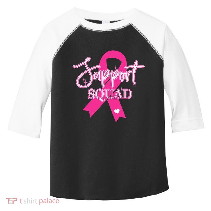 Support Squad Breast Cancer Support Squad Toddler Fine Jersey T-Shirt