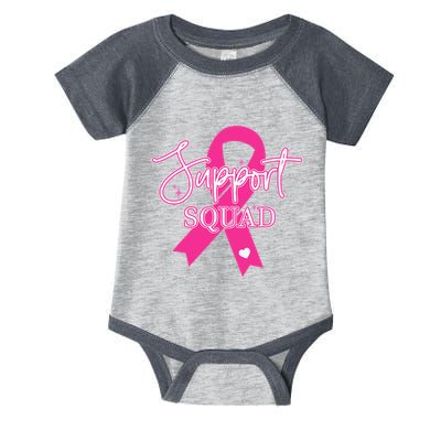 Support Squad Breast Cancer Support Squad Infant Baby Jersey Bodysuit