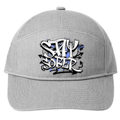 Stay Sober Blue Resolve 7-Panel Snapback Hat