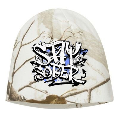 Stay Sober Blue Resolve Kati - Camo Knit Beanie