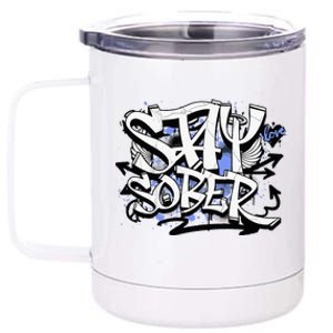 Stay Sober Blue Resolve 12 oz Stainless Steel Tumbler Cup