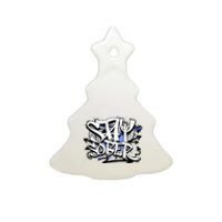 Stay Sober Blue Resolve Ceramic Tree Ornament