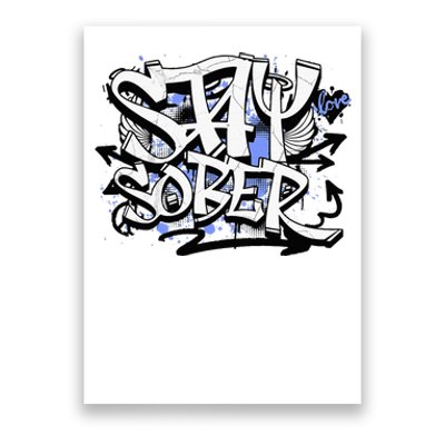 Stay Sober Blue Resolve Poster