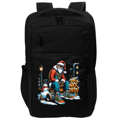 Sneakerhead Santa Big Nick Energy Street Style Holiday Gift Impact Tech Backpack