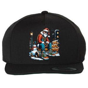 Sneakerhead Santa Big Nick Energy Street Style Holiday Gift Wool Snapback Cap