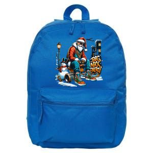 Sneakerhead Santa Big Nick Energy Street Style Holiday Gift 16 in Basic Backpack