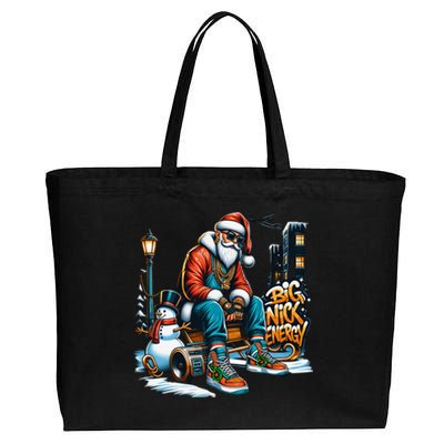 Sneakerhead Santa Big Nick Energy Street Style Holiday Gift Cotton Canvas Jumbo Tote