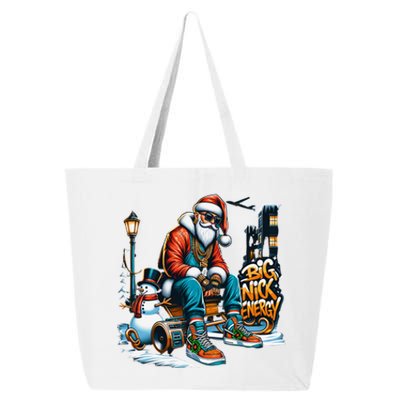 Sneakerhead Santa Big Nick Energy Street Style Holiday Gift 25L Jumbo Tote