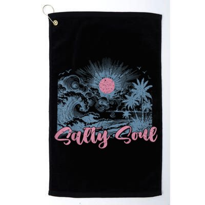 Summer Salty Beach Summer Soul Vibes Trendy Summer Platinum Collection Golf Towel