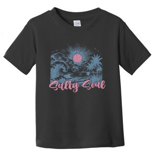 Summer Salty Beach Summer Soul Vibes Trendy Summer Toddler T-Shirt