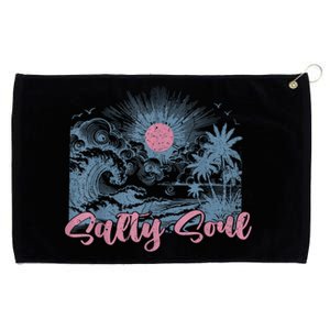 Summer Salty Beach Summer Soul Vibes Trendy Summer Grommeted Golf Towel