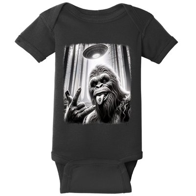 Sasquatch Selfie Big Foot Rock On Ufo Alien Funny 0hjxk2 Baby Bodysuit