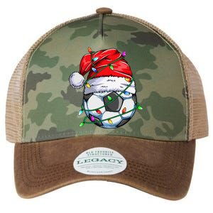 Santa Soccer Ball Sports Design Christmas Soccer Player Legacy Tie Dye Trucker Hat