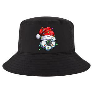 Santa Soccer Ball Sports Design Christmas Soccer Player Cool Comfort Performance Bucket Hat