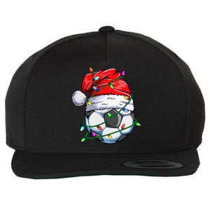 Santa Soccer Ball Sports Design Christmas Soccer Player Wool Snapback Cap