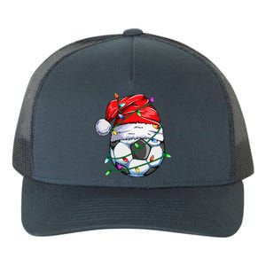 Santa Soccer Ball Sports Design Christmas Soccer Player Yupoong Adult 5-Panel Trucker Hat