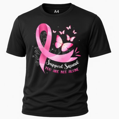 Support Squad Breast Cancer Awareness Pink Ribbon Butterfly Performance Shirt