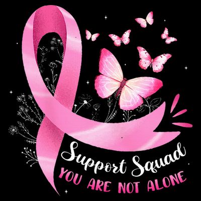 Support Squad Breast Cancer Awareness Pink Ribbon Butterfly T-Shirt