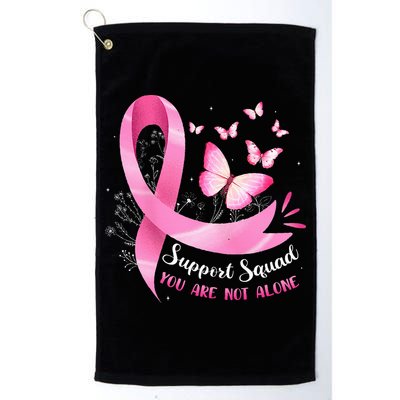 Support Squad Breast Cancer Awareness Pink Ribbon Butterfly Golf Towel