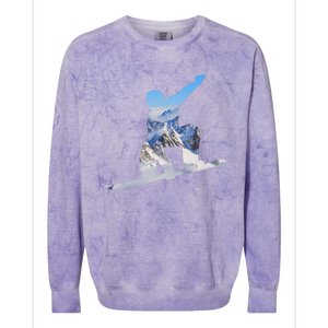 Snow Ski Boarding Sport Colorblast Crewneck Sweatshirt