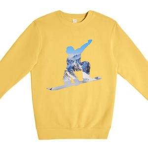 Snow Ski Boarding Sport Premium Crewneck Sweatshirt