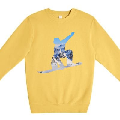 Snow Ski Boarding Sport Premium Crewneck Sweatshirt